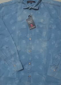 Blue Patterned Long Sleeve Shirt check imez