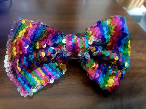 From US Rainbow Sequin Hair Bow