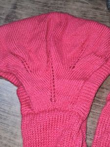 Hand-Knitted Pink Scarf🆕