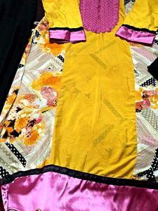 Long Kurti Set🖤💛