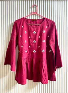 Embroidered Flared Kurta