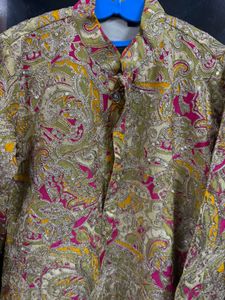 Boys's Ethnic Embroidered Kurta with Paisley Print