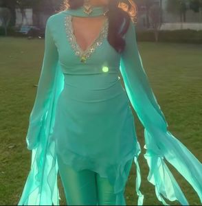 y2k co-ord set (colour is CYAN)