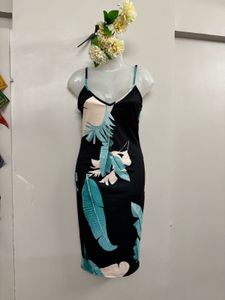 Tropical Print Bodycon Dress Size S