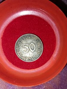 Vintage German 50 Pfennig Coin