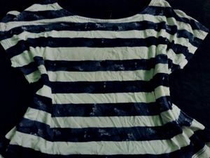 Striped Tee( can be worn as one off shoulder too)