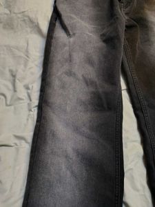 Glitchez Worn Grey Straight Fit Jeans