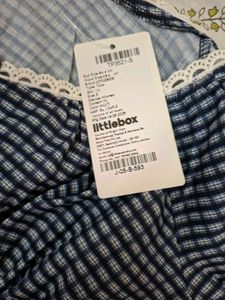 Casual Blue Gingham Top
