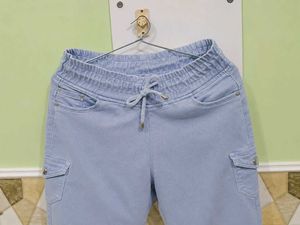 Light Wash Cargo Jeans