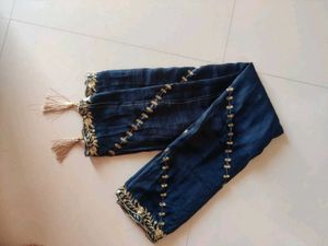 Elegant Blue Embroidered Lehenga Set
