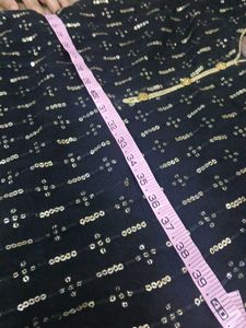 Elegant Black Sequined suit with Dupatta
