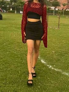 Crochet Mesh Crop Top