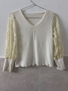 Elegant Lace Sleeve Top