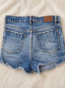 booty shorts blue washed