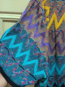 Boho Zigzag Pattern Knit Top