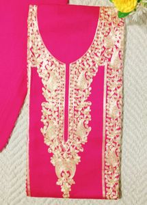 kashmiri Embroidery Woolen Unstitched Suit