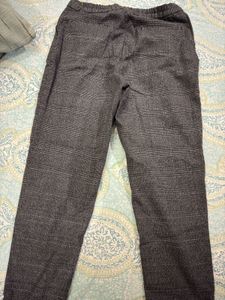 Gray Patterned Casual Pants