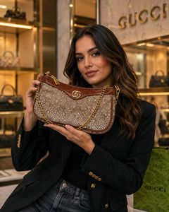 Gucci Rhinestone Shoulder Bag PARTY WEAR WITH BOX