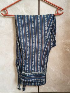 Navy Blue Printed Kurta Set