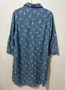 Blue Printed Tunic Kurti