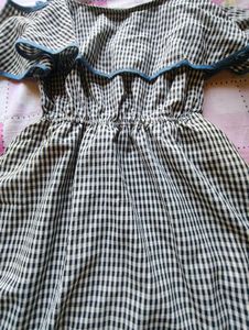 Chic Gingham Cold Shoulder Dress