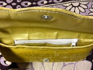 Elegant Yellow Clutch Bag
