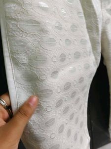Embellished White Palazzo Pants
