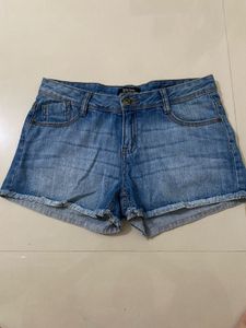 Classic Blue Denim Shorts