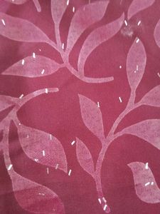 Burgundy Leaf Print  stole