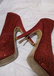 Red Sparkle High Heels | Size 39 |