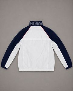 women’s White &amp; Navy Track Jacket