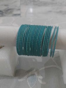 Set of 24 Metallic Blue Bangles