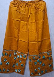 Kantha Embroidered Palazzo Pants