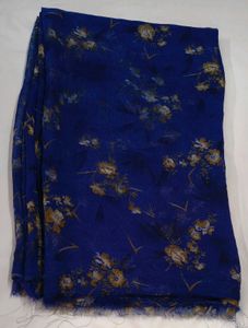Vintage Blue Floral Print Soft Fabric 4.5 meters