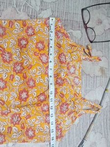 Yellow Floral Print  kurta plazzo n dupatta