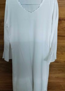 Elegant White Abaya Gown