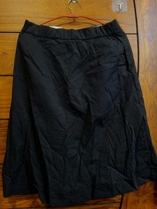 Navy Buttoned Skirt