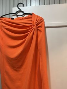 Orange Draped Beach Skirt &amp; Top