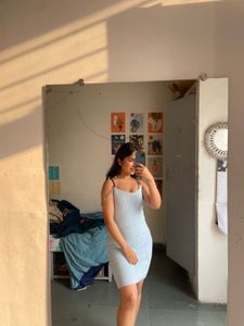 Blue Bodycon Mini Dress