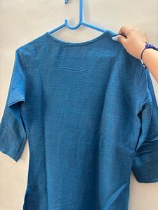 Blue Embroidered Kurta
