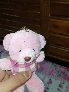 Cute Pink Teddy Bear Keychain 🎀🧸