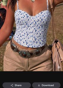 Floral Print Bustier Top