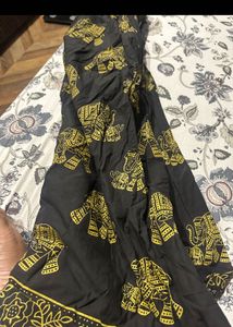 Black &amp; Gold Elephant Print Ethnic Skirt