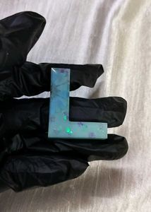 Resin Letter L Keychain