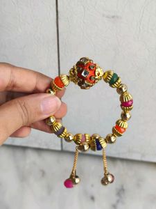 Vibrant Beaded Bracelet with Tassels