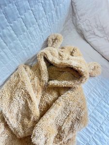 Fuzzy Bear Hooded Jumpsuit