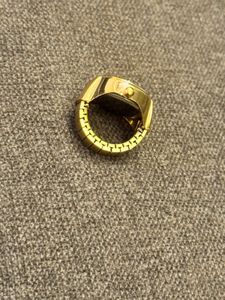Watch Ring (Green &amp; gold) Unique Timepiece Jewelry