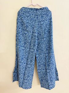 Blue Floral Palazzo Pants