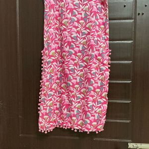 Cute Pink Floral Print kurti
