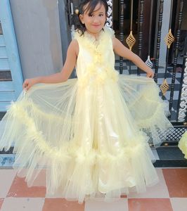 Yellow Net Gown